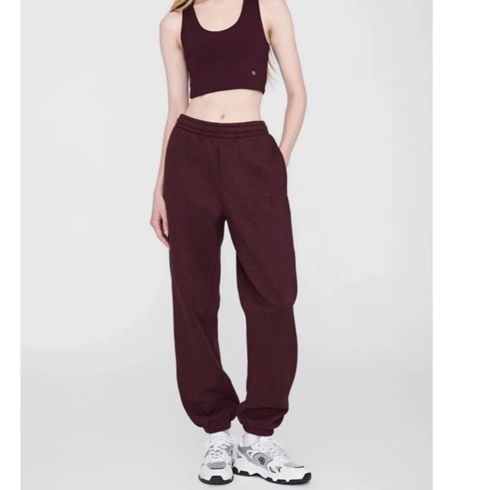 ANINE BING Karter Jogger in Dark Burgundy Red Size Small AS IS